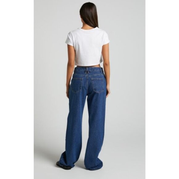 LIONESS Top Model Jean in Dark Denim X-Small Womens Denim Pants - Picture 12 of 14